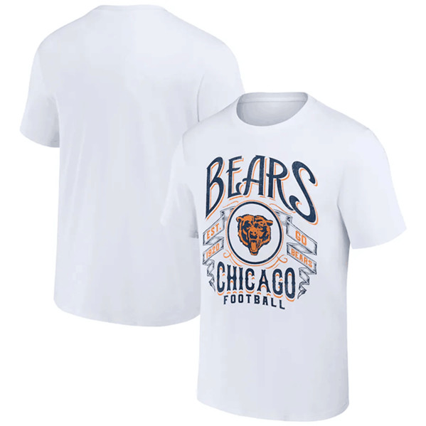 Men's Chicago Bears White x Darius Rucker Collection Vintage Football T-Shirt